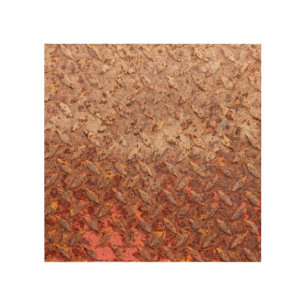 Rusty steel plate, grungy metal texture. wood wall art