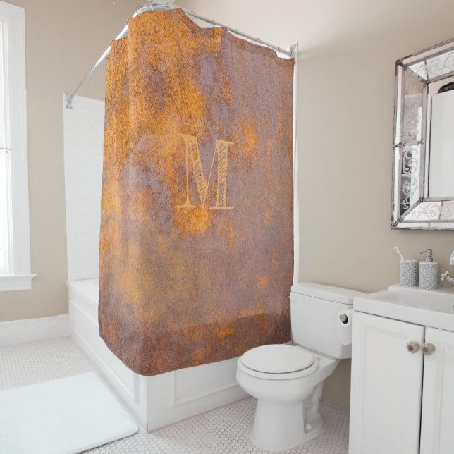 Rusty Steel Shower Curtain (In Situ)