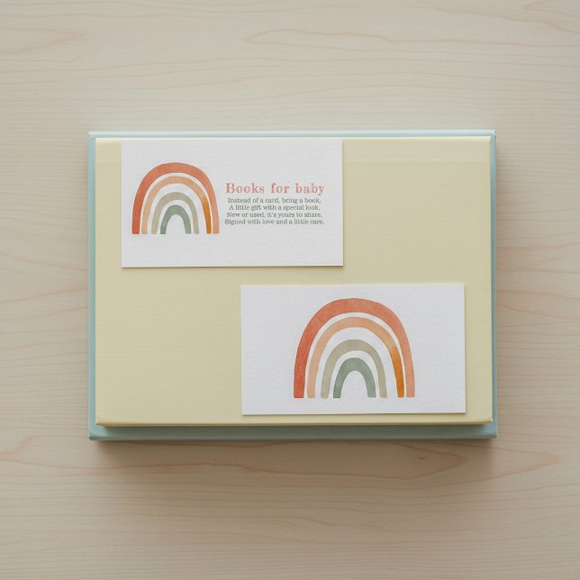Rusty terracotta rainbow books for baby card (Rusty terracotta rainbow books for baby card)
