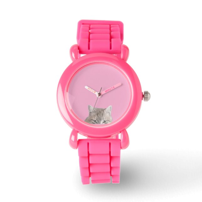 Rusty The Cat Pink Watch (Front)