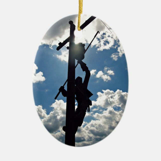 Rusty the Lineman Ornament (Front)