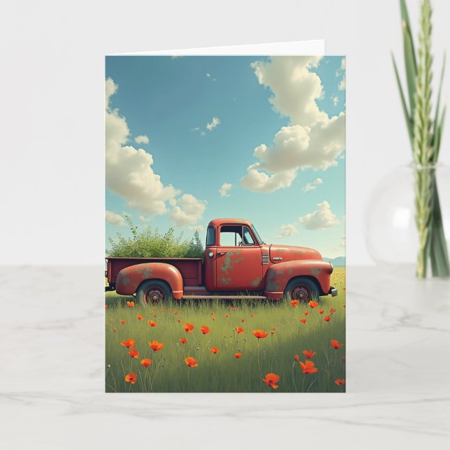 Rusty Truck Birthday Card (Front)