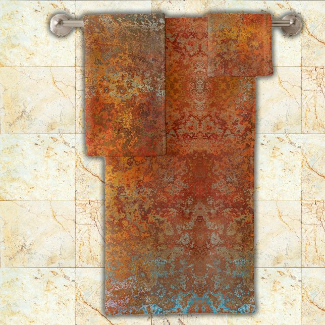 Rusty, Verdigris, Grunge Steampunk Bath Towel Set (Creator Uploaded)
