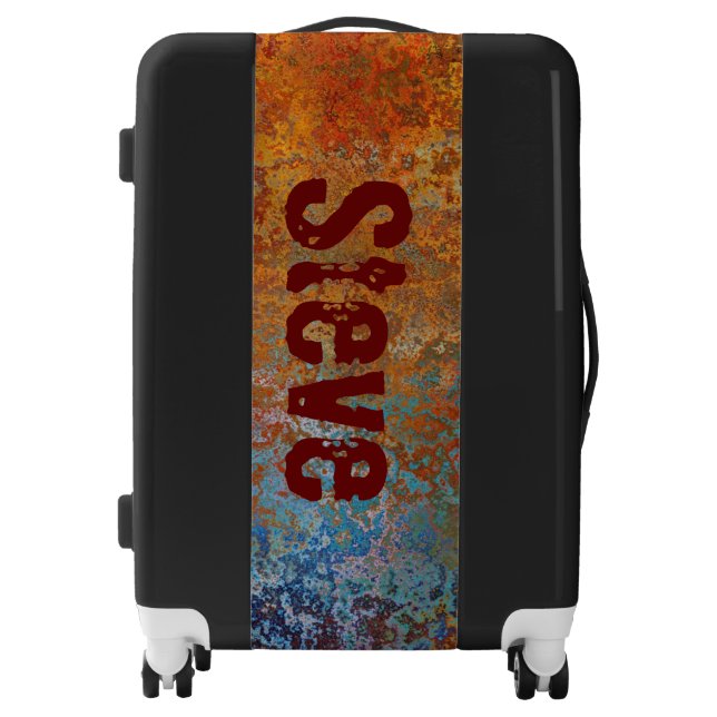 Rusty, Verdigris, Grunge Steampunk Personalized  Luggage (Front)