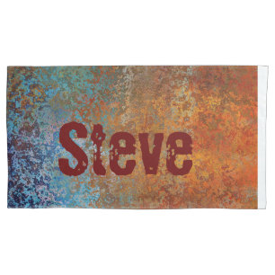 Rusty, Verdigris, Grunge Steampunk Personalized Pillow Case