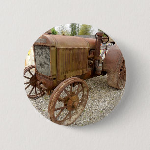 Rusty vintage tractor button