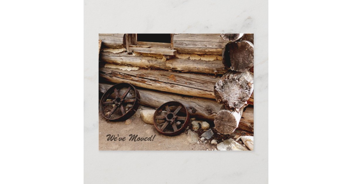 Rusty Wagon Wheels New Address Announcement Zazzle