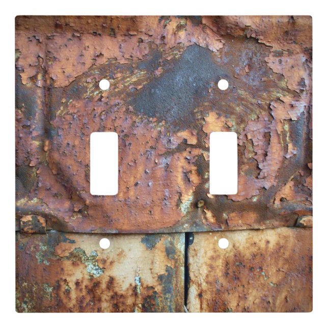Rusty Weathered Urban Art Industrial Texture Look Light Switch Cover (Front)