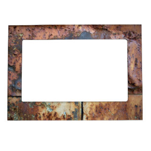 Rusty Weathered Urban Art Industrial Texture Look Magnetic Frame
