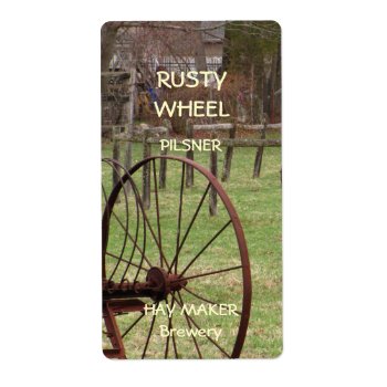 Rusty Wheel ~ Beer Label by Andy2302 at Zazzle