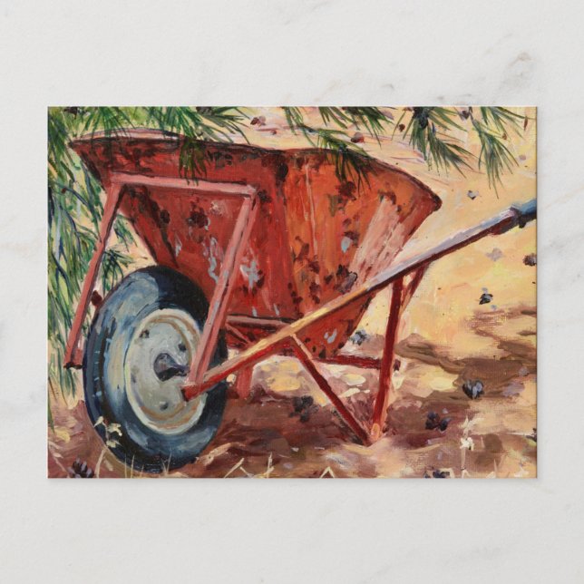 Rusty Wheelbarrow 2009 Postcard (Front)