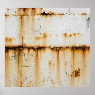 Rusty White Metal: Textured Surface Poster