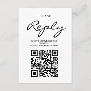 Rusty Wildflower & Mountain Online RSVP QR Code Enclosure Card