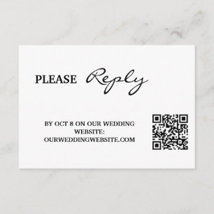 Rusty Wildflower & Mountain Online RSVP QR Code Enclosure Card