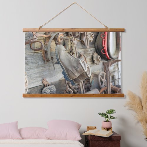 Rusty Wine Barrels 36 Wood Topped Hanging Tapestry