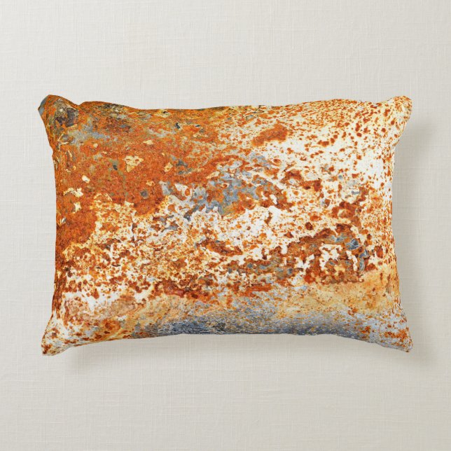 Rusty zinc: grunge texture background. accent pillow (Front)