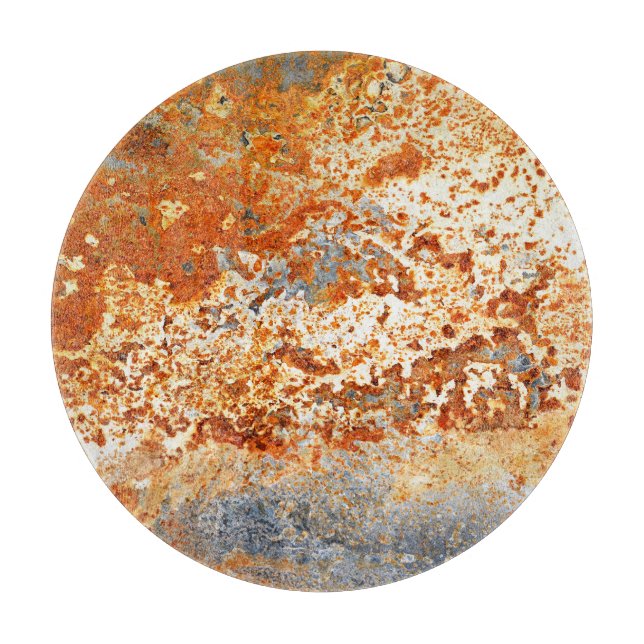 Rusty zinc: grunge texture background. cutting board (Front)