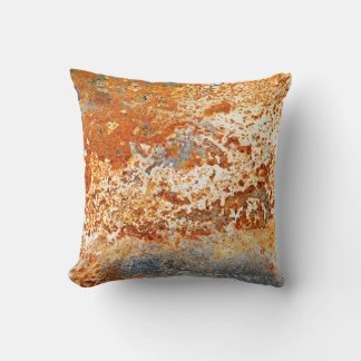 Rusty zinc: grunge texture background. throw pillow