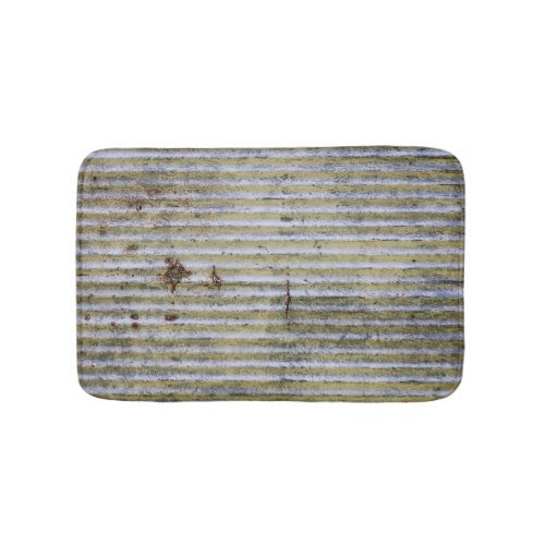 Rusty zinc texture vintage grunge background bath mat