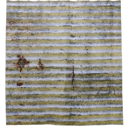 Rusty zinc texture vintage grunge background shower curtain