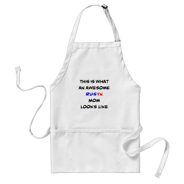 rusyn mom, awesome adult apron (Front)