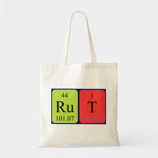 Rut periodic table name tote bag (Front)