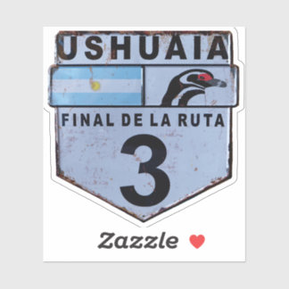 Ruta 3 Ushuaia Patagonia road sign Sticker