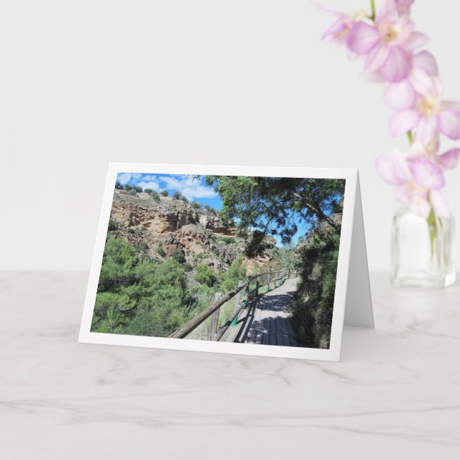 Ruta del Agua Bridge, Chelva, Valencia, Spain Card (Orchid)