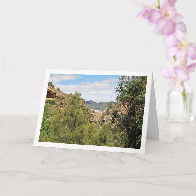 Ruta del Agua Mountain View, Chelva, Valencia Card (Orchid)