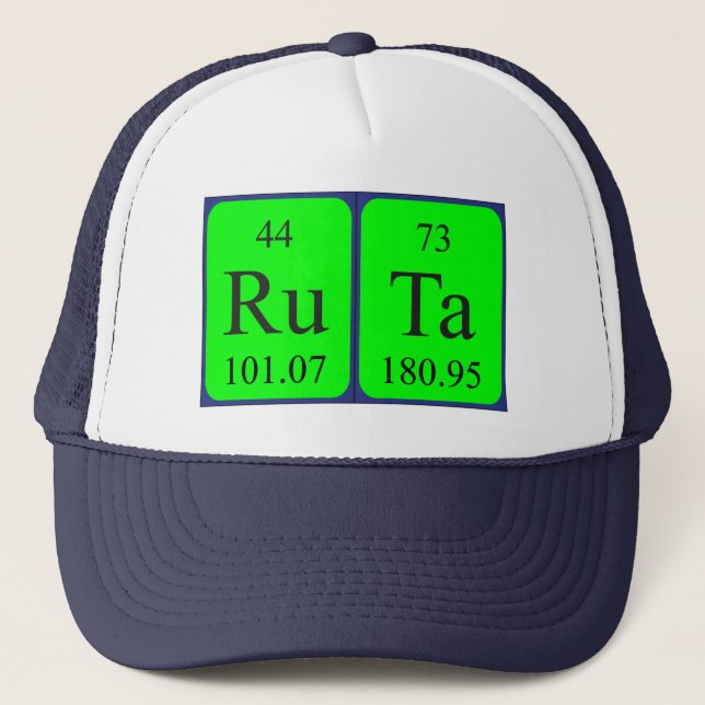 Ruta periodic table name hat (Front)