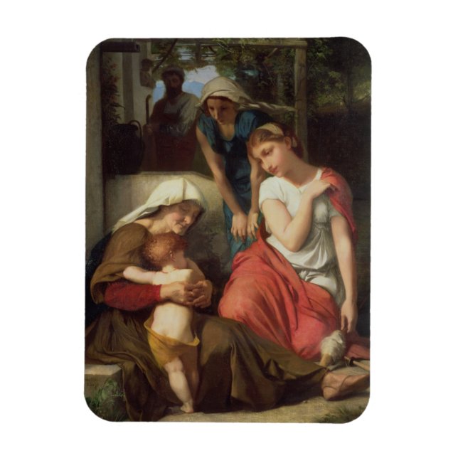 Ruth and Naomi, 1859 (oil on canvas) Magnet (Vertical)