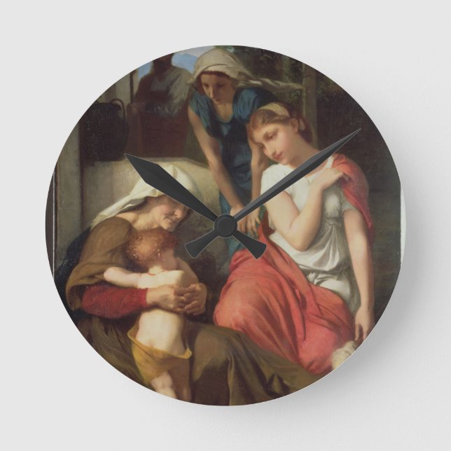 Ruth and Naomi, 1859 (oil on canvas) Round Clock (Front)