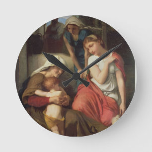 Ruth and Naomi, 1859 (oil on canvas) Round Clock