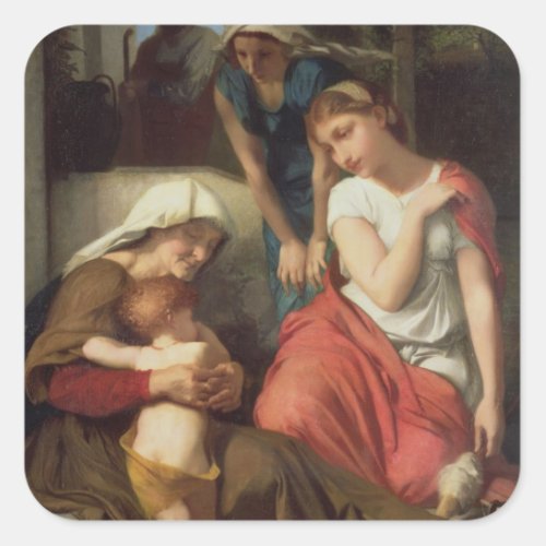 Ruth and Naomi 1859 oil on canvas Square Sticker