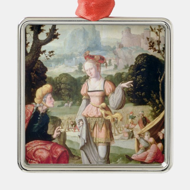 Ruth and Naomi in the field of Boaz, c.1530-40 Metal Ornament (Front)