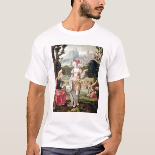 Ruth and Naomi in the field of Boaz c1530_40 T_Shirt