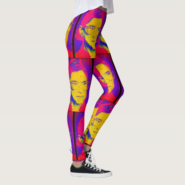 Ruth Bader Ginsburg 1983, Pop Art Portrait Leggings (Right)