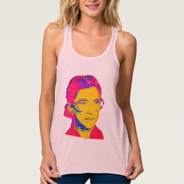 Ruth Bader Ginsburg 1983, Pop Art Portrait Tank Top (Front)