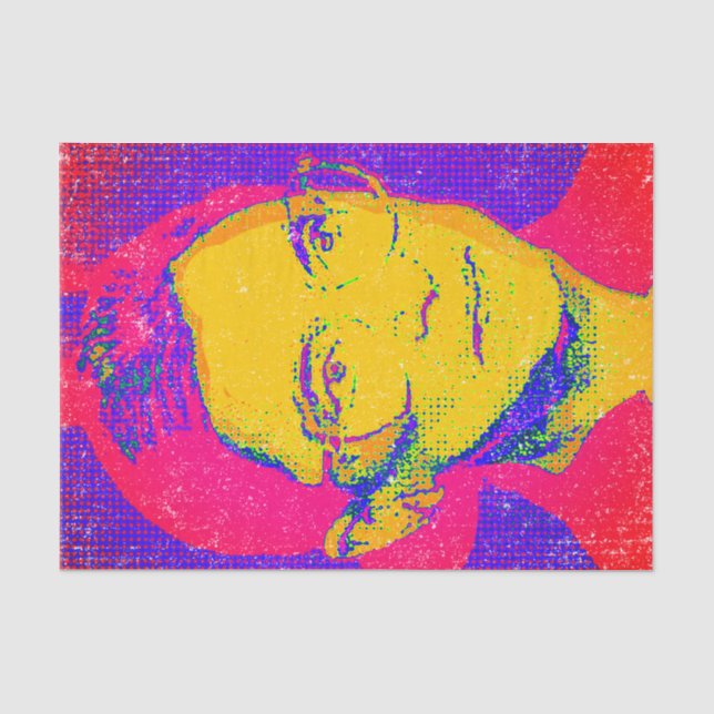 Ruth Bader Ginsburg 1983, Pop Art Portrait Tissue Paper (Front)