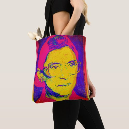 Ruth Bader Ginsburg 1983 Pop Art Portrait Tote Bag