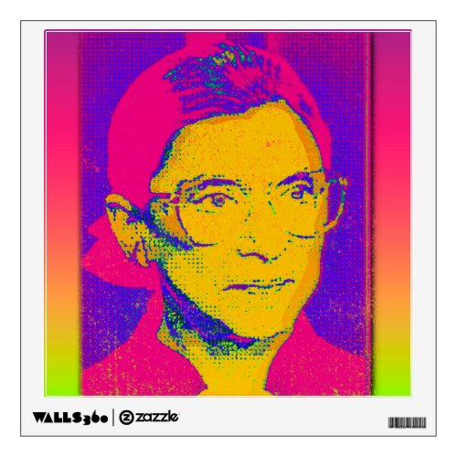 Ruth Bader Ginsburg 1983 Pop Art Portrait Wall Decal