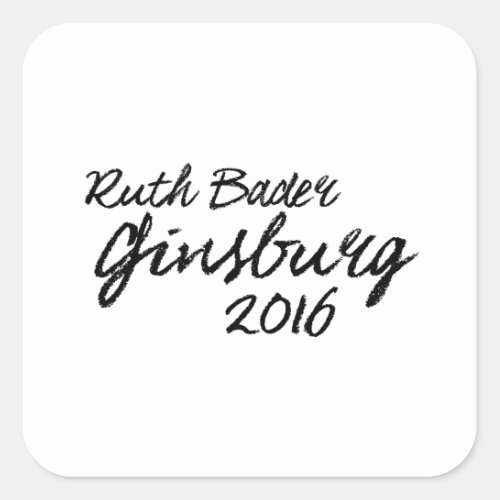 Ruth Bader Ginsburg 2016 Signature Square Sticker