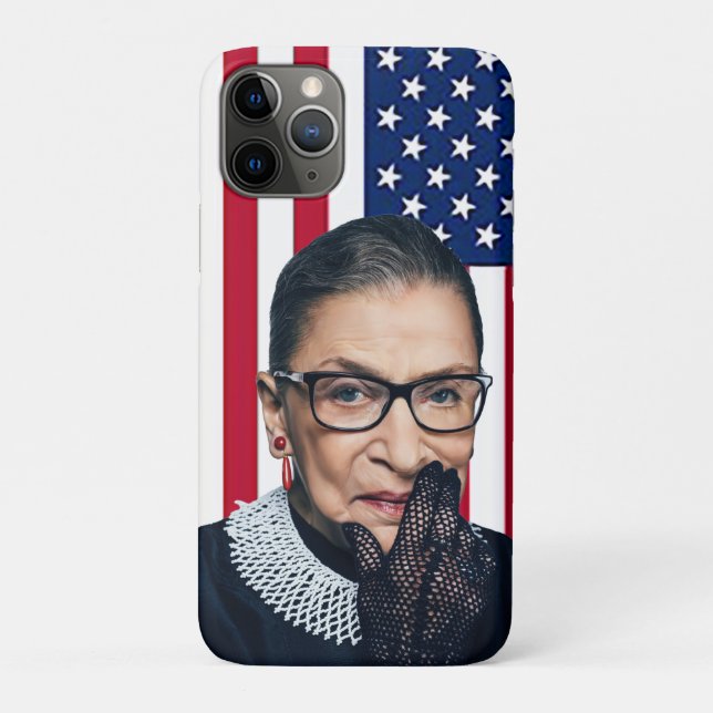 Ruth Bader Ginsburg American flag Case-Mate iPhone Case (Back)