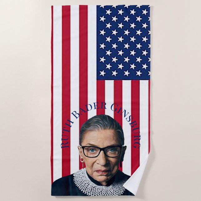 Ruth Bader Ginsburg  Beach Towel (Front)