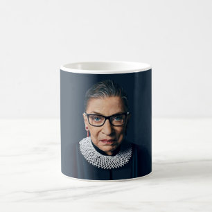 Ruth Bader Ginsburg Blowing Pink Bubble gum Coffee Mug