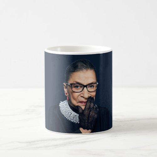 Ruth Bader Ginsburg Blowing Pink Bubble gum Coffee Mug
