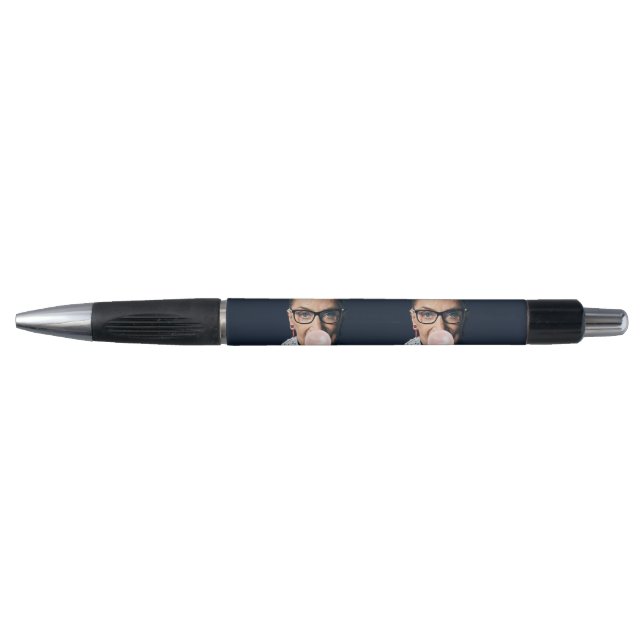 Ruth Bader Ginsburg Blowing Pink Bubble gum  Pen (Front)