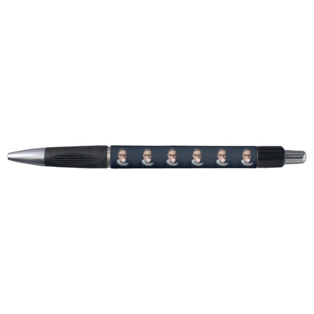 Ruth Bader Ginsburg Blowing Pink Bubble gum  Pen (Front)