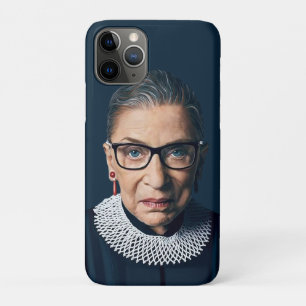 Ruth Bader Ginsburg blue background iPhone 11 Pro Case