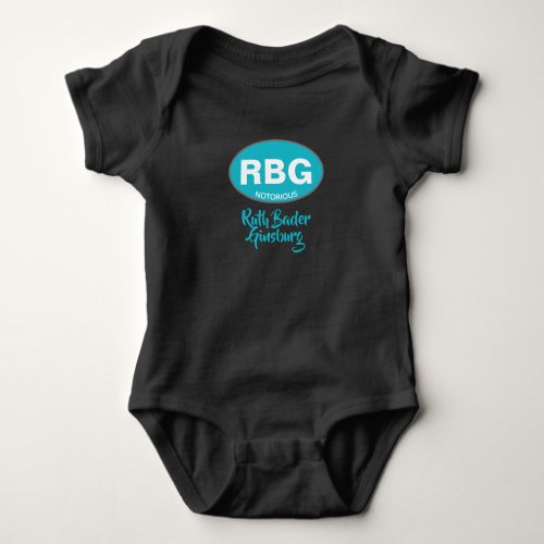 Ruth Bader Ginsburg Blue Notorious RBG Baby Bodysuit